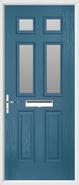 2 Panel 4 Square Composite Door obscure glass