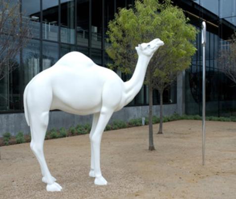 Camel Contemplating Needle sculpture John Baldessari.