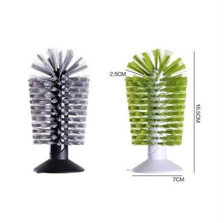 Glass Cleaning Brush with Strong Bristles & Suction Cup in Pakistan for Washing Cup Mug Goblet Sink Brush in Karachi