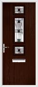 3 Square Strip Composite Door aspen glass