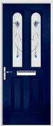 2 Panel 2 Arch Composite Door fusion art glass