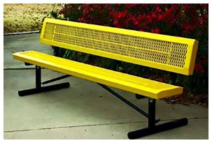 yellow and black 6' bench
