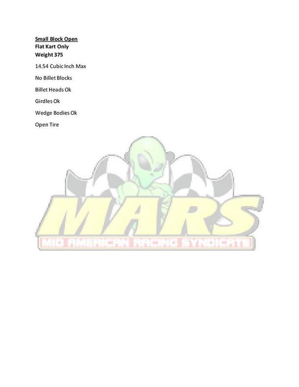 2020 MARS Karting Rules
