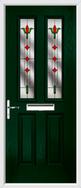 2 panel 2 square composite door fleur de lys glass