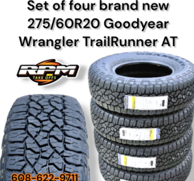 NEW 275/60R20 GOODYEAR WRANGLER TRAILRUNNER AT SET OF 4!!!