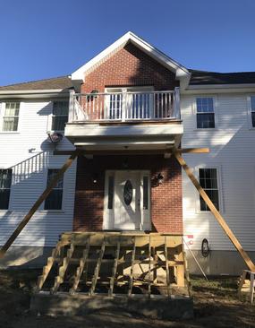 Front porch staircase in Norton, MA. 2022