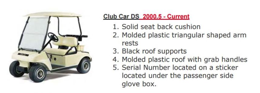 club car serial number identification