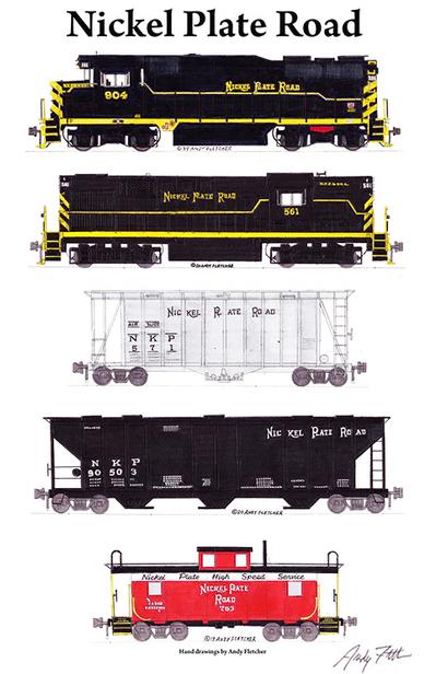 Nickel Plate Railroad Sign with Specifications - MrTrain