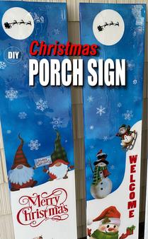 DIY easy Christmas Porch Signs