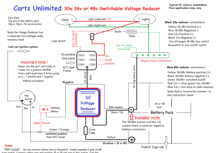 Golf Cart Voltage Reducer Wiring Diagram - Hanenhuusholli