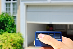 garage door remote opening a garage