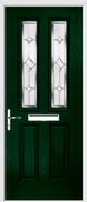 2 Panel 2 Square Composite Door regal sapphire glass