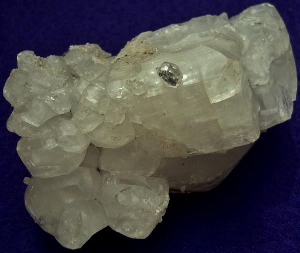 Calcite crystals, Galena, Marcasite - Rossie, St. Lawrence County, New York, USA - ex Fred Parker, ex Edward Trudell,1920