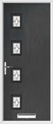 4 Square Composite Door regal opal glass