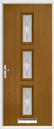 3 Square Composite Door sandblast glass