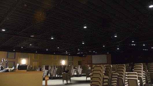 RP64 Par64 LED replacement lamp for church sanctuary lighting, save on energy and hvac costs, efficient lighting
