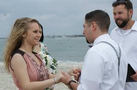 amayzing entertainment wedding officiant NC, beach wedding, John May, amazing amayzing entertainment