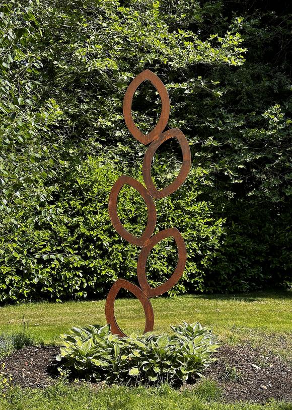 Steel sculpture installation entitled Regeneration by Kevin O'Dwyer.