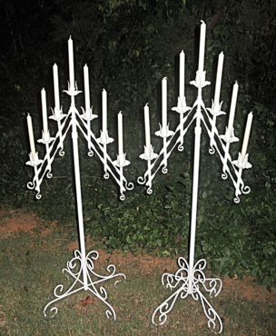 Ivory floor candelabras for rent at Rent Your Event, LLC