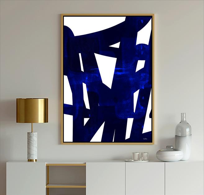 Blue and White Abstract Art, #blue art, #abstract art, #modern art