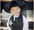 young cowboy wedding picture