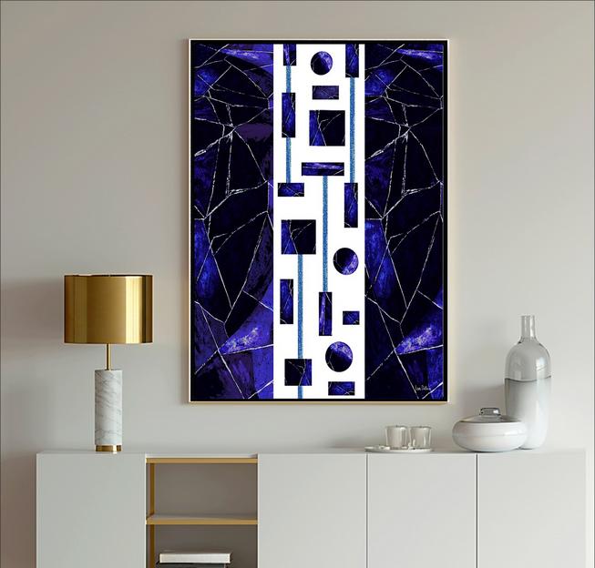 Blue abstract art