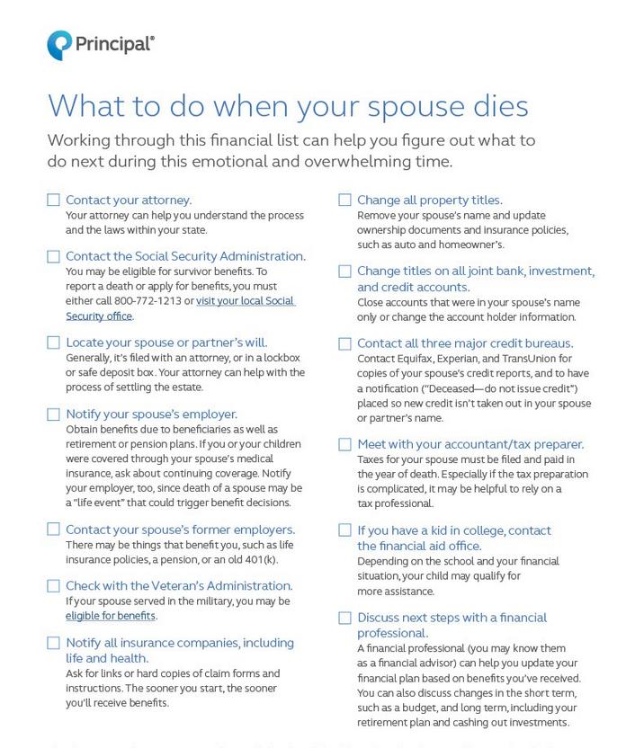 Checklist and Resources for Before and After a Death of a Loved One? My Grief Angels Online