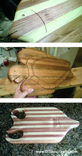 Custom Nautical Butchers Block Cutting Board. Free step by step instructions. www.DIYeasycrafts.com