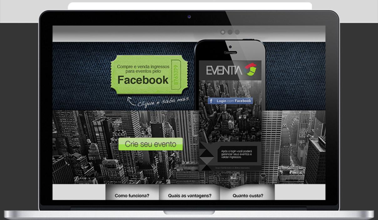 event app for mobile landing page