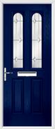 2 Panel 2 Arch Composite Door regal opal glass