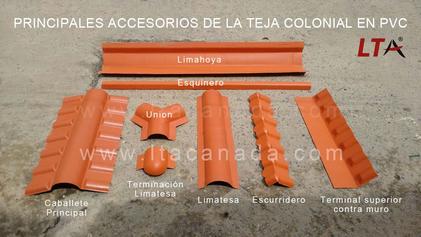 Accesorios de la teja colonial en PVC LTA