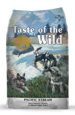 Taste of the Wild Pacific Stream kibble dog food with fish for protein