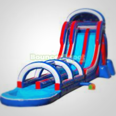 mega Water Slide Double Lane PATRIOT