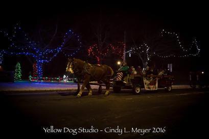 Horse Drawn Wagon Rides in Irvine Park Christmas Village and