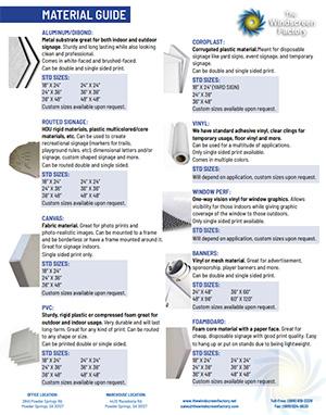 Material Guide 1 Page Flyer