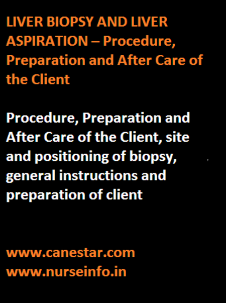 liver biopsy and aspiration - nursing procedure
