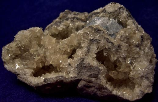 fluorescent CALCITE and CELESTINE, Rt 13 Roadcut, Chittenango Falls, Fenner Township, Madison County, New York, USA