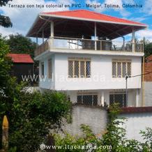 Terraza con teja colonial en PVC LTA Colombia