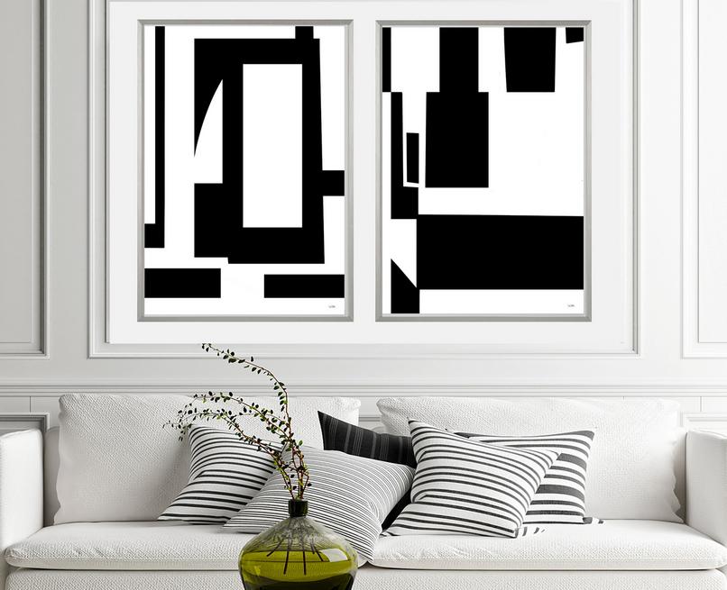 Black and white art, #abstract art