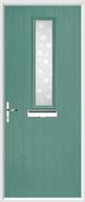 1 Square Composite Door bubbles glass