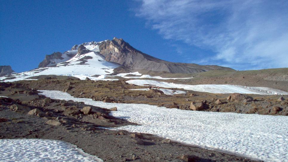 Snow covered mountain top
