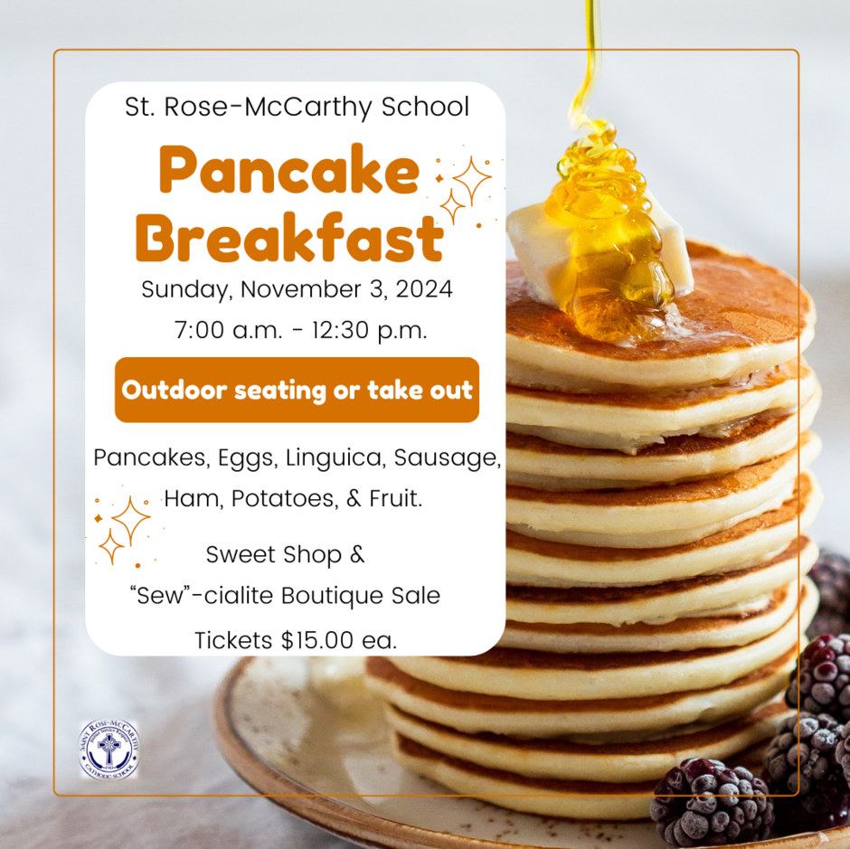 St. Rose-McCarthy Pancake Breakfast Invitation