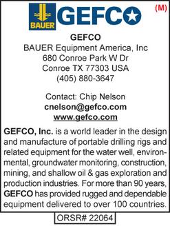 GEFCO, BAUER Equipment America, Rigs