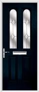 2 Panel 2 Arch Composite Door jewel glass