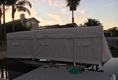 custom boatlift top, replacement boatlift cover, rush co