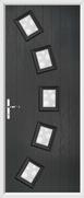 5 Square Arch Composite Door bubbles glass