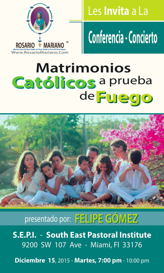 MATRIMONIOS CATOLICOS A PRUEBA DE FUEGO FLYER