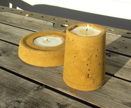 How to make a DIY Cement candle holder. www.DIYeasycrafts.com