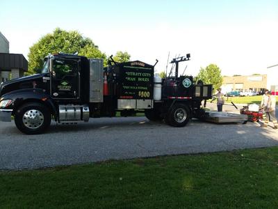 infrared road repair truck