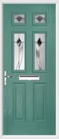 2 Panel 4 Square Composite Door monza glass